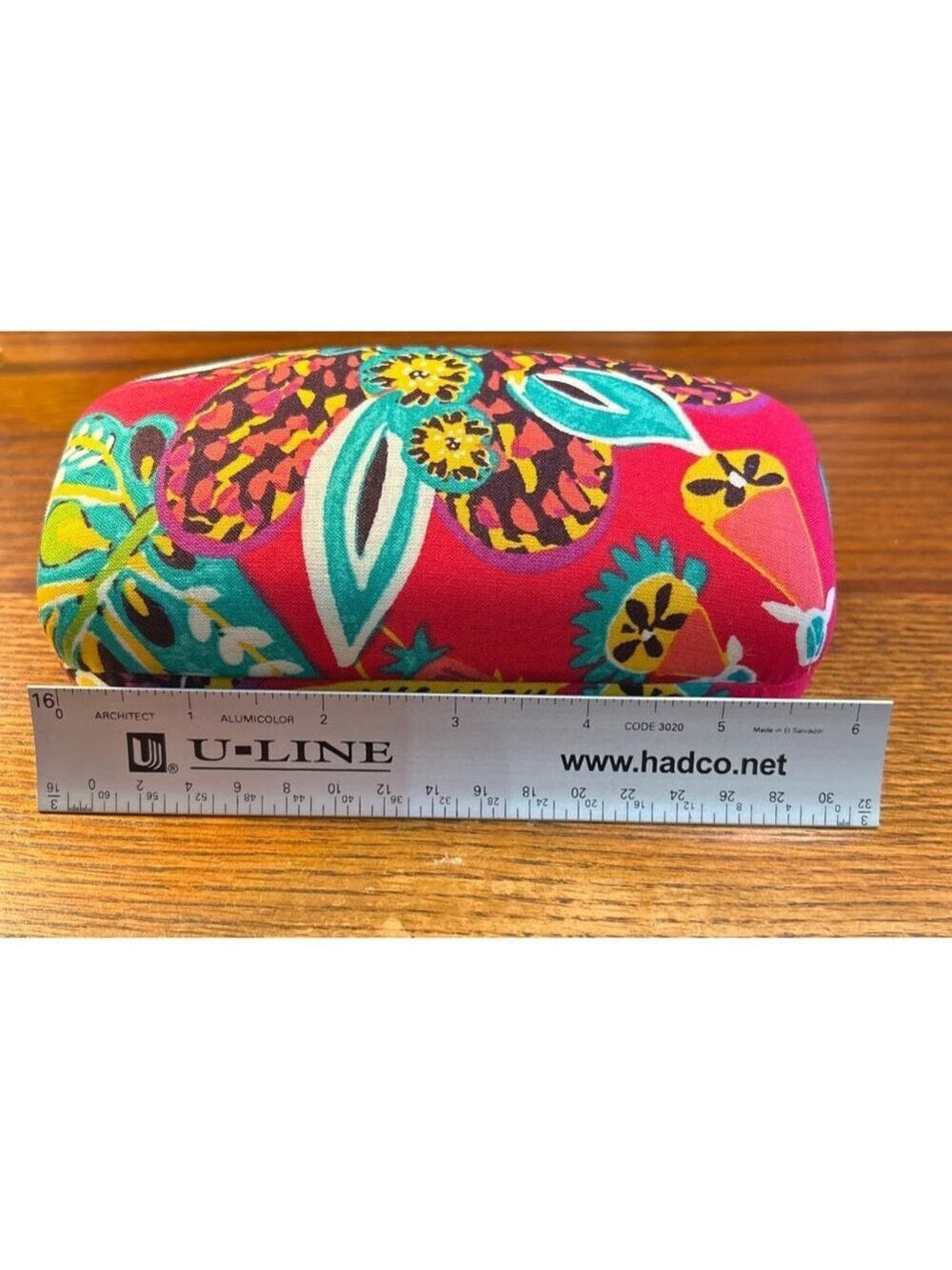 Women's Vera Bradley Red Multicolor Floral Glasses Case One Size - Picture 6 of 8